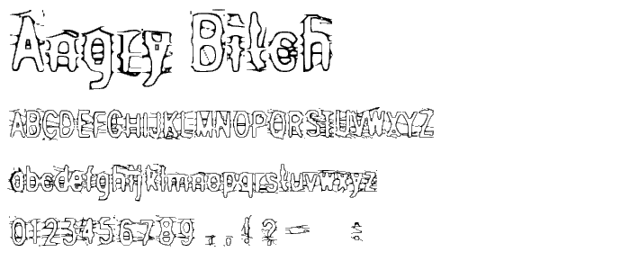 Angry bitch font